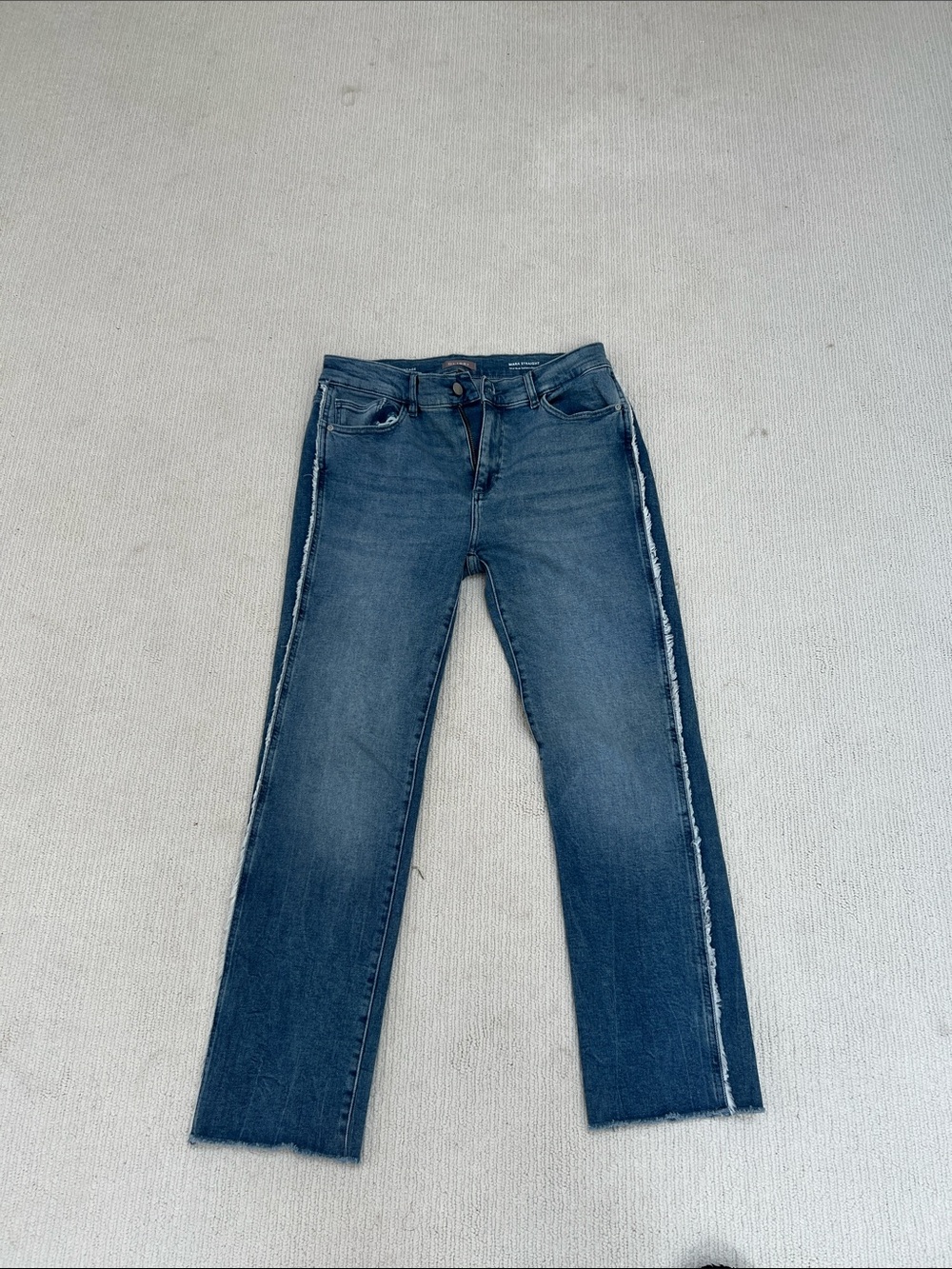 DL1961 Mara Straight Mid-Rise Jeans - Light Blue
